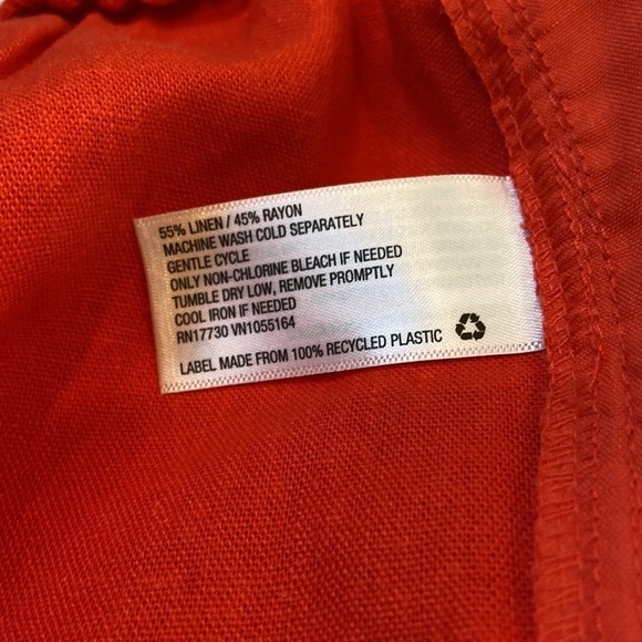 New Day Linen Blend High-Rise Ruffle
Waisted Pull-On Ankle Pants, - Picture 4 of 5